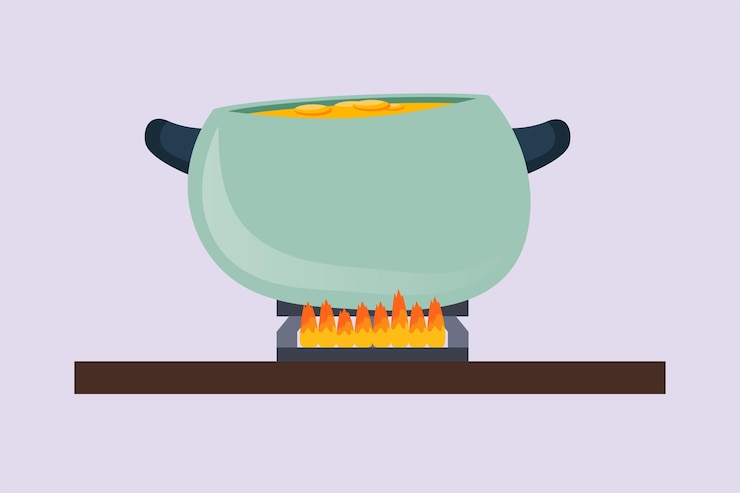 Vector conceptos de personas cocinando en la mesa de la cocina ilustración vectorial plana de colores aislada