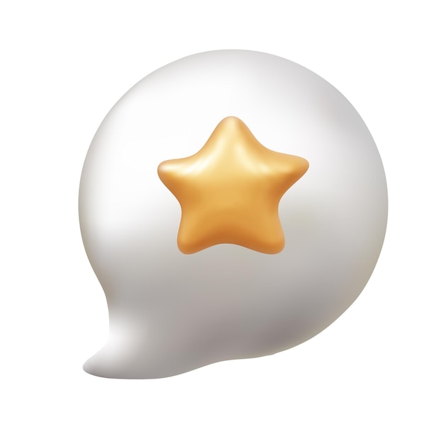Conceptos de revisión de clientes Comentarios de cinco estrellas en la burbuja del habla Vector 3d