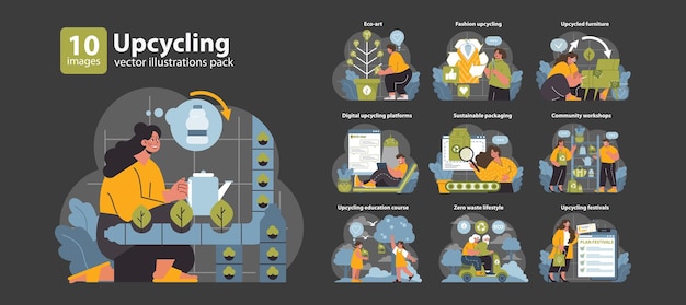 Los conceptos de upcycling van desde el ecoarte hasta el estilo de vida de cero residuos.