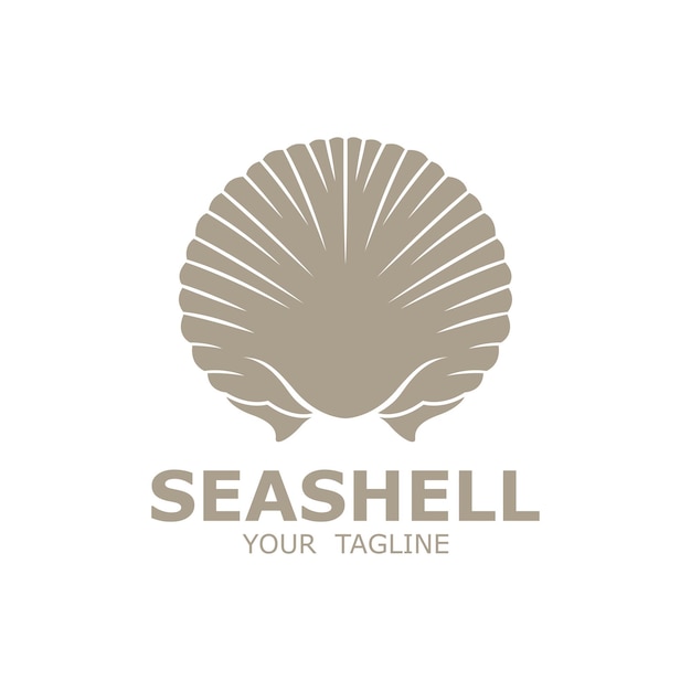 concha de mar diseño de logotipo elegante logotipo adecuado para laboratorios de observación alimentos belleza y cosméticos y muchos campos de negocio