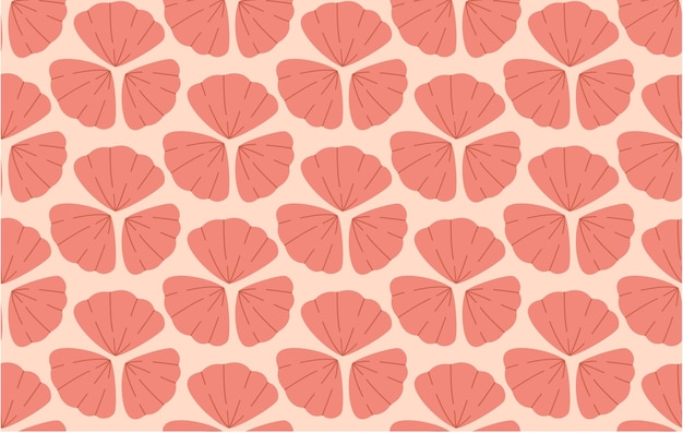 conchas rojas con patrón repetido con conchas rosas con conchas están dispuestas en pétalos