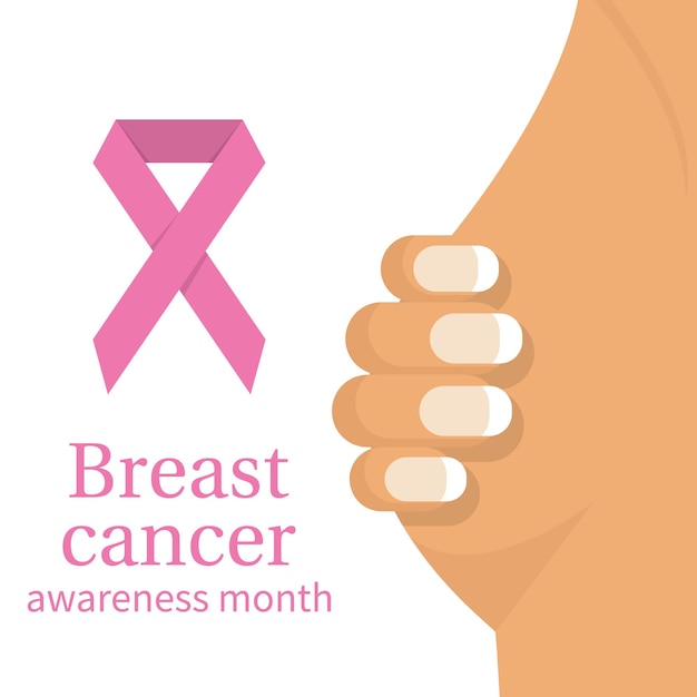 Vector conciencia del cáncer de mama