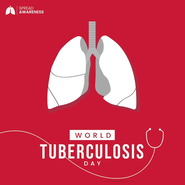 Conciencia del día mundial de la tuberculosis sobre el diseño de la tuberculosis.