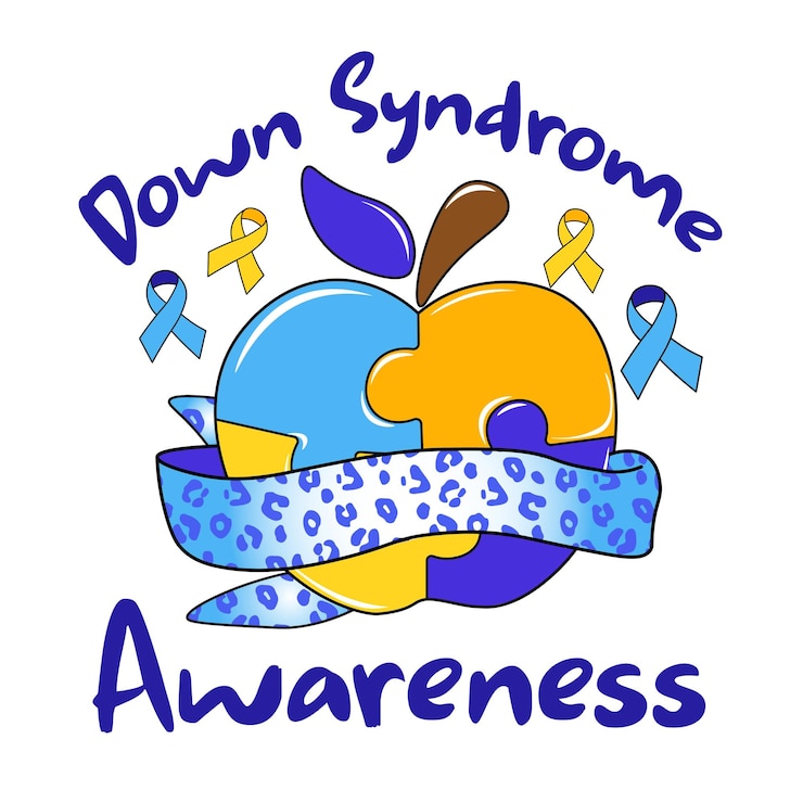 Vector conciencia del sindrome de down