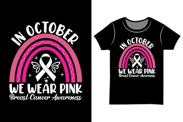 Concienciación sobre el cáncer de mama Mejor diseño de camiseta diseño vectorial de cinta rosa
