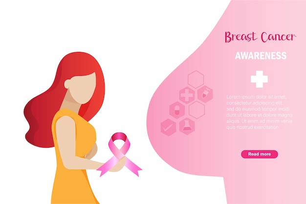 Concientización sobre el cáncer de mama mujer sosteniendo el símbolo de la cinta rosa del día de concientización sobre el cáncer de mama el 7 de octubre para prevenir enfermedades y apoyar a las pacientes