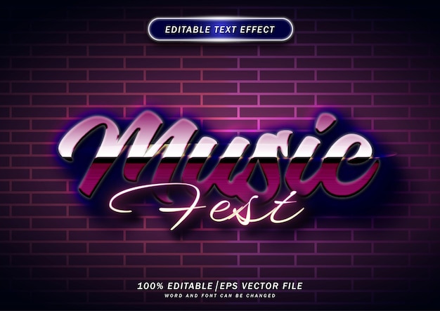 Concurso de música con efecto de texto editable