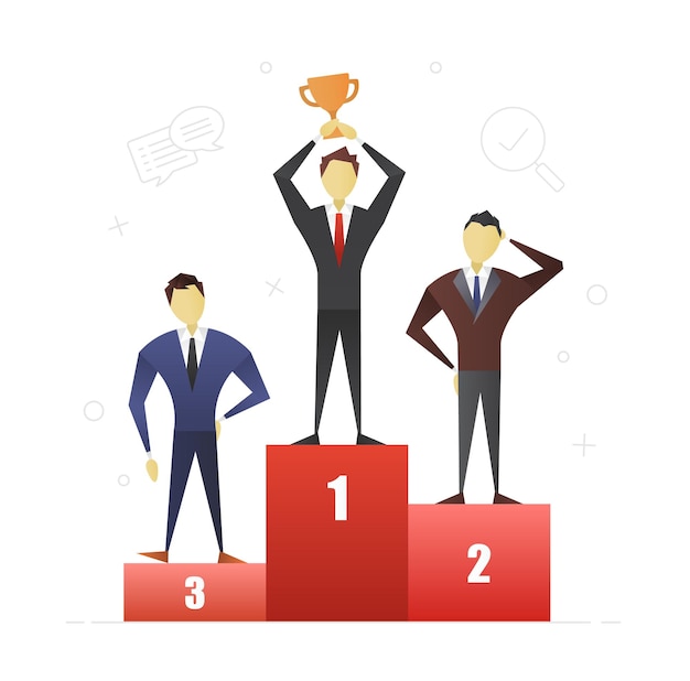 Concurso de negocios diseño de personajes planos.