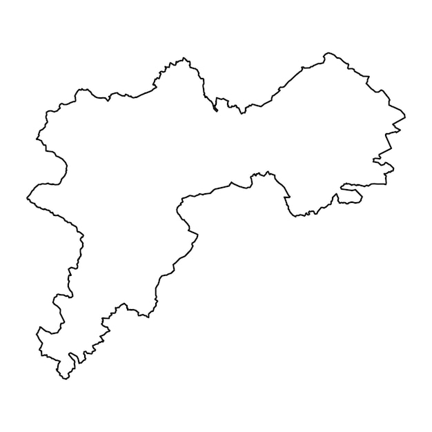 Condado de Offaly mapa condados administrativos de Irlanda ilustración vectorial