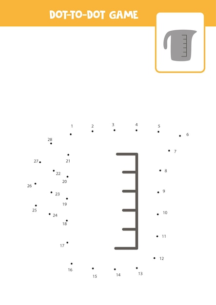 Conecta el juego de puntos con una taza medidora