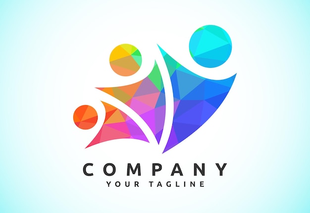 Conectar plantilla de logotipo de personas Logotipo de personas de redes sociales