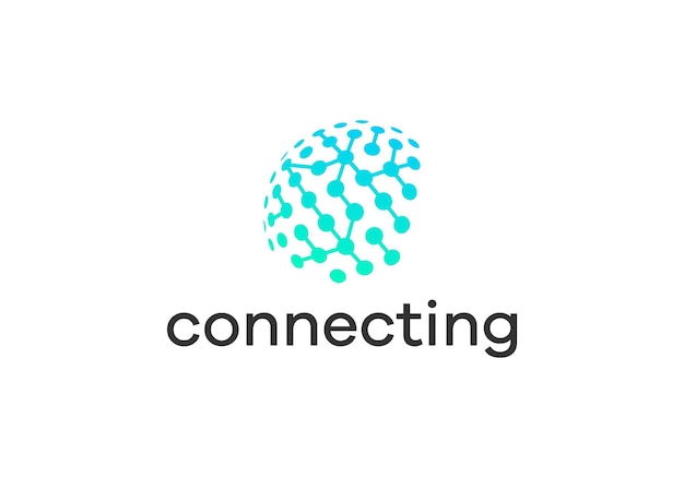conectar plantillas de diseño de logotipo de tecnología