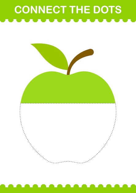 Conectar los puntos Hoja de trabajo de Apple para niños