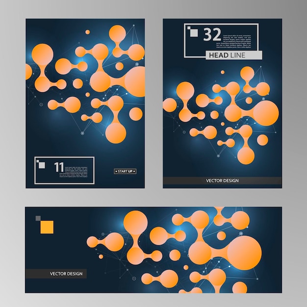 Conecte el gran diseño del círculo para cualquier propósito Ilustración vectorial simple Color oscuro Arte lineal Forma redonda Concepto de red de medios sociales Conjunto de ilustración de plantilla de forma circular