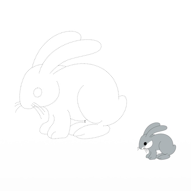 Conecte los puntos para dibujar una linda ilustración de productos para niños