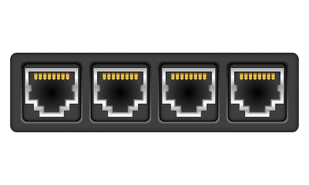 Conector Lan para la ilustración de vector de transmisión de Internet