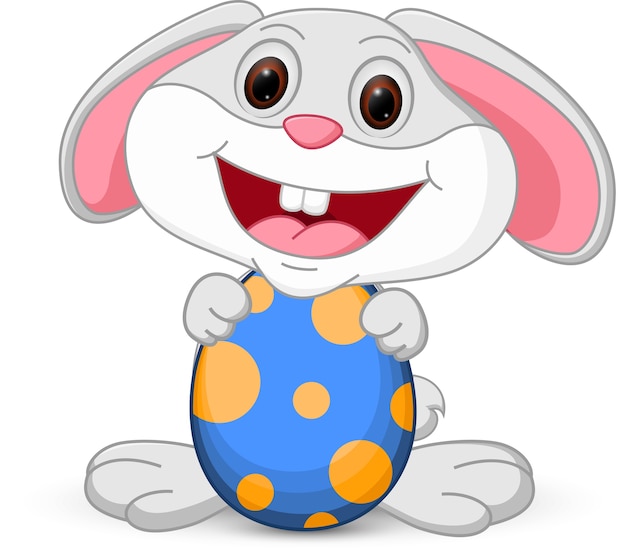 Conejito de Pascua con huevo