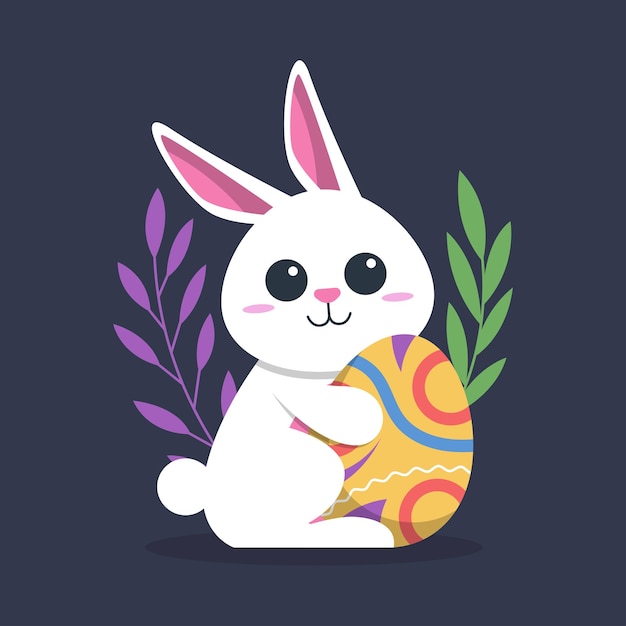 Conejito de Pascua con huevo
