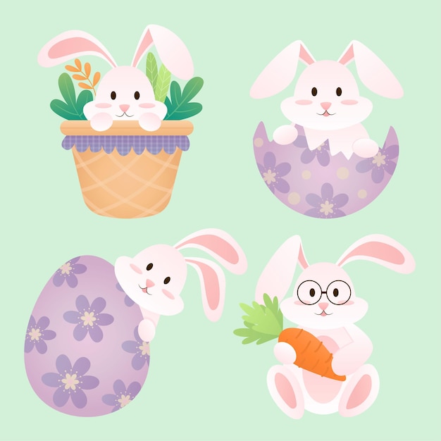 Conejito de Pascua plano