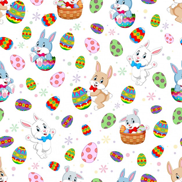 conejitos de pascua de patrones sin fisuras