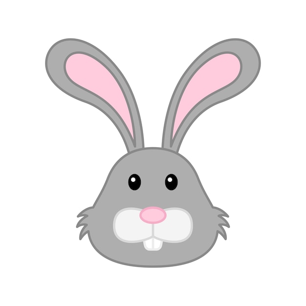 Conejo aislado sobre fondo blanco Ilustración vectorial