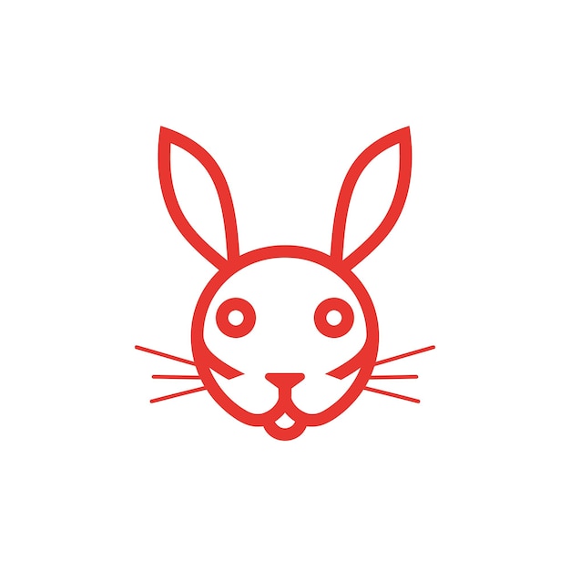 El conejo del arte de la línea roja