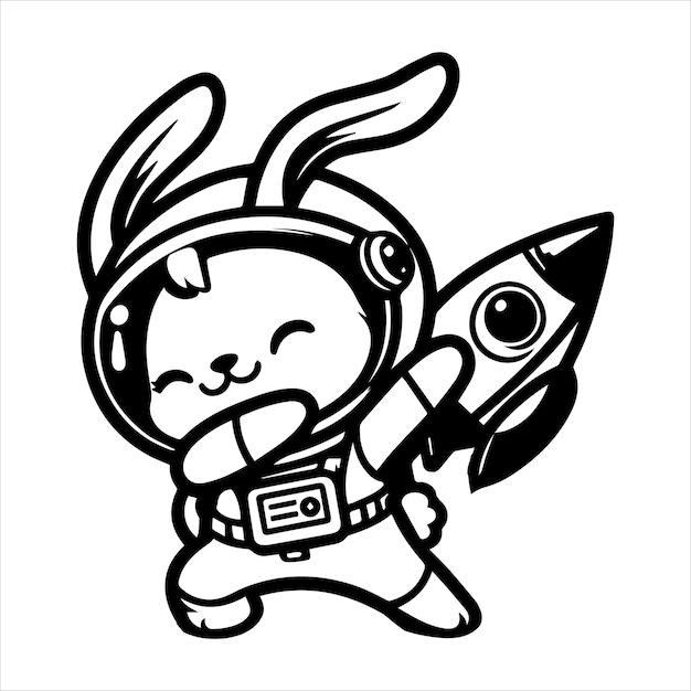 El conejo astronauta svg