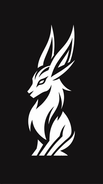 un conejo con una cara blanca y un fondo negro