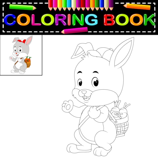 Conejo para colorear libro