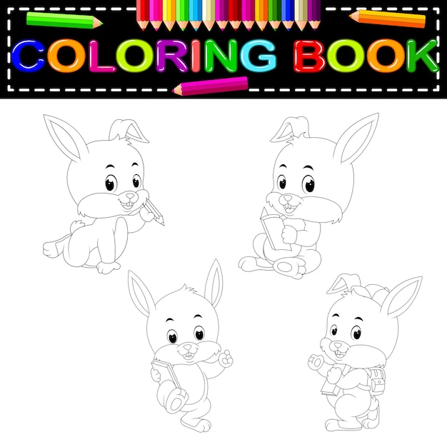 conejo para colorear libro