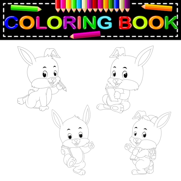 Conejo para colorear libro