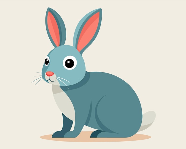 Vector conejo coney coney liebre lagomorfo conejo animal mascota vector ilustración de dibujos animados