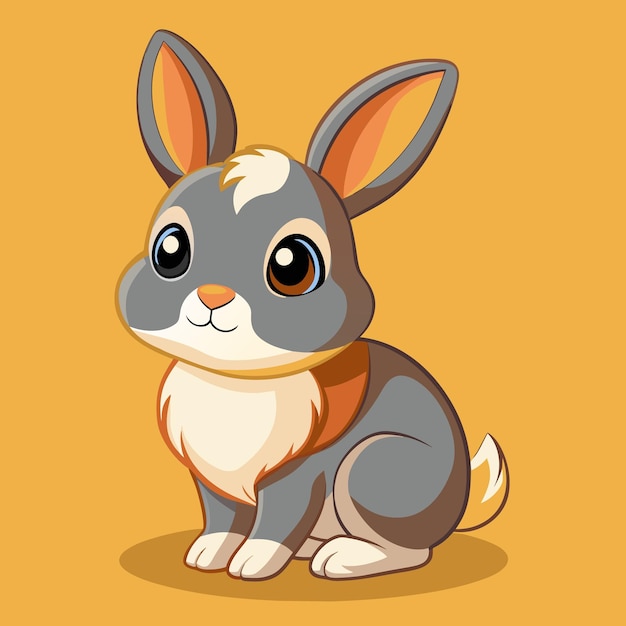 un conejo de dibujos animados está sentado en un fondo verde
