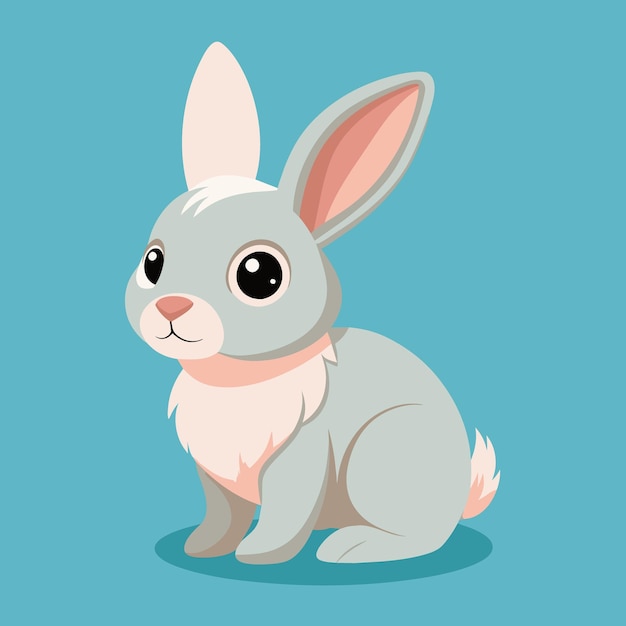 un conejo de dibujos animados con una nariz rosa y una cara blanca