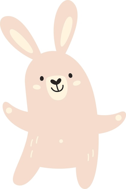 El conejo es un animal feliz.