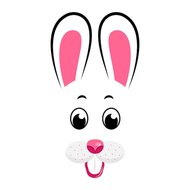El conejo es el símbolo de 2023 Cara de conejo Kawaii Ilustración vectorial