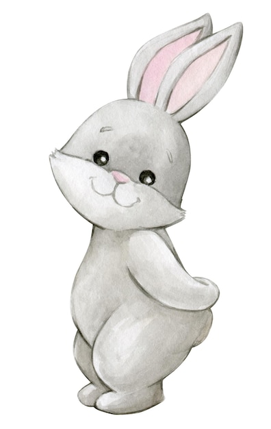 el conejo lindo clipart de acuarela