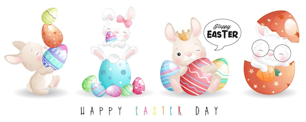 Un conejo lindo para un feliz día de Pascua.