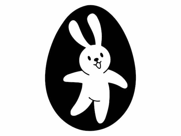 El conejo de la línea de huevos de Pascua
