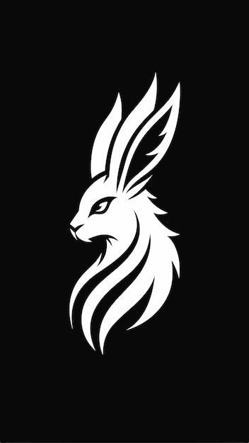 un conejo con una melena blanca en la cabeza