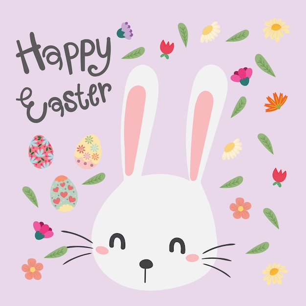 Conejo de pascua feliz