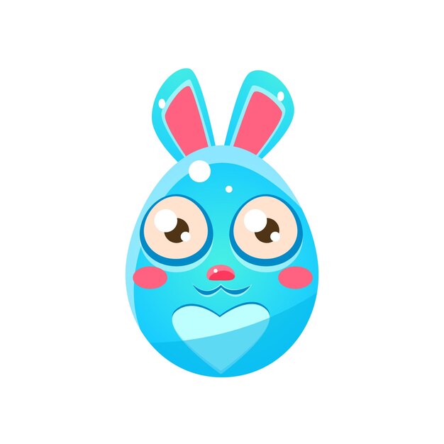 Conejo de Pascua en forma de huevo azul