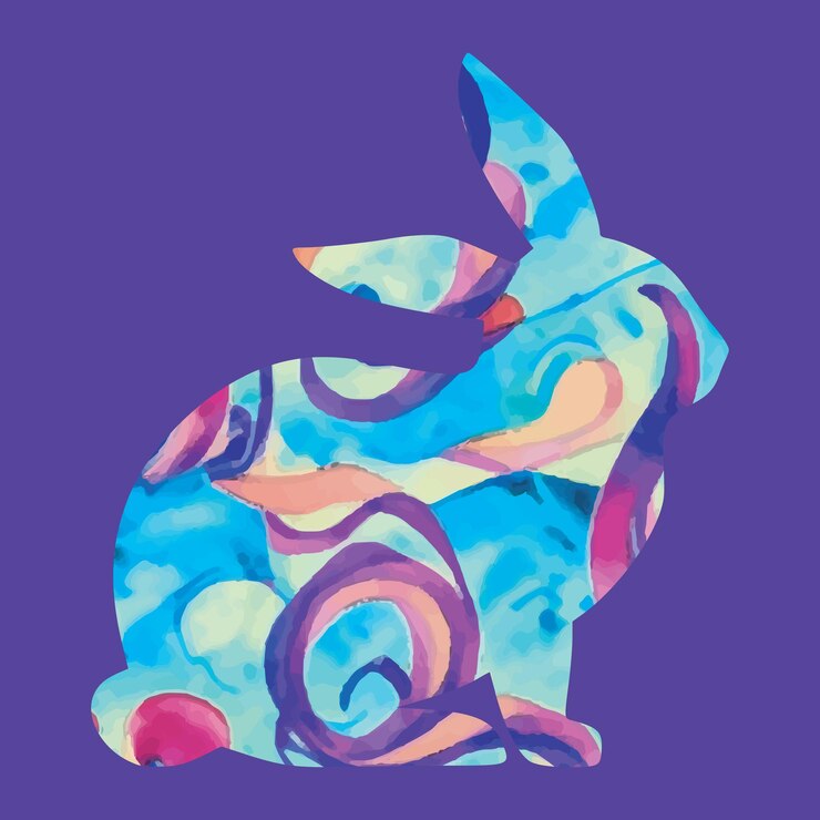 Vector el conejo de pascua.