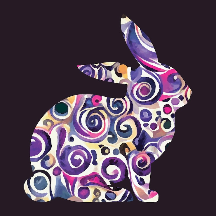 Vector el conejo de pascua.