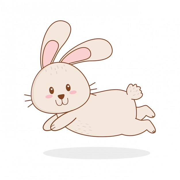 Conejo pequeño personaje de pascua