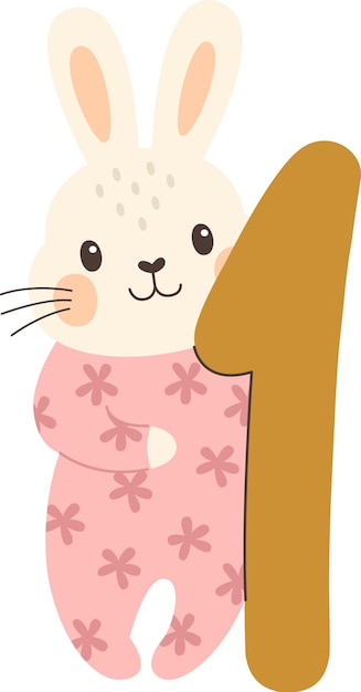 Conejo de primer cumpleaños