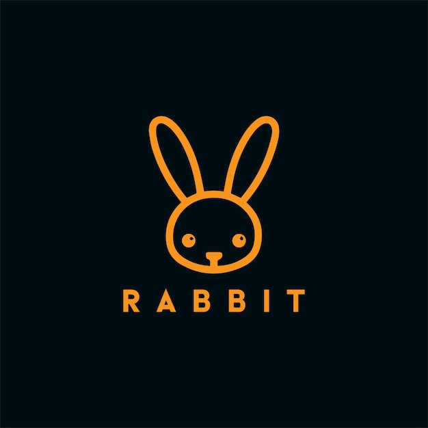Conejo silueta conejitos de Pascua logotipo conejo logotipo icono vectorial aislado