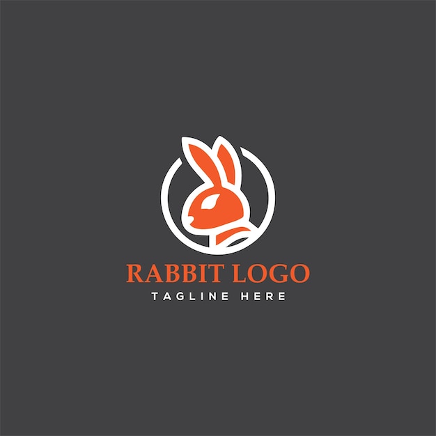 Conejo silueta conejitos de Pascua logotipo conejo logotipo icono vectorial aislado