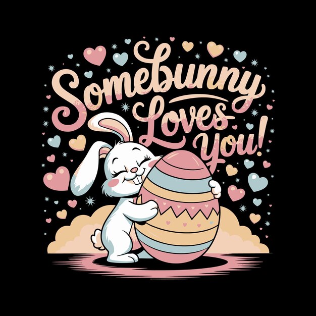 El conejo te ama Diseño de Pascua