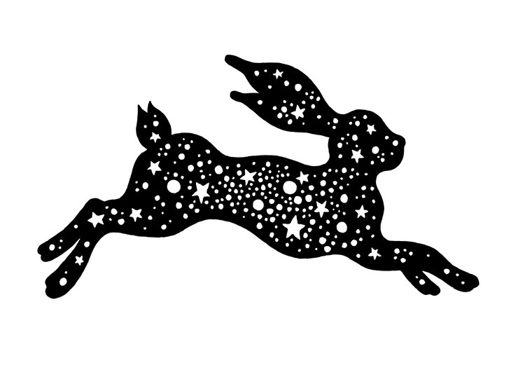 Vector conejo vector conejito chino luna liebre pascua silueta de conejo saltando animal año nuevo arte cultura china icono negro boceto lindo aislado corriendo conejito forma festival dibujo ilustración